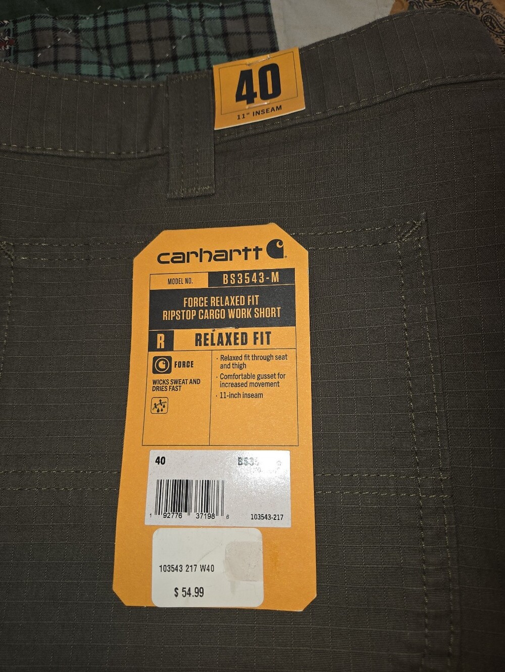 Carhartt Men’s Cargo Shorts in Olive Green